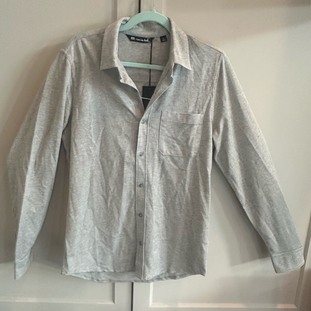 Travis Mathew Gray Men's button down shirt